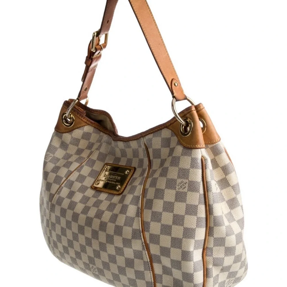 Louis Vuitton Galliera PM Damier Azur Shoulder Bag Authentic